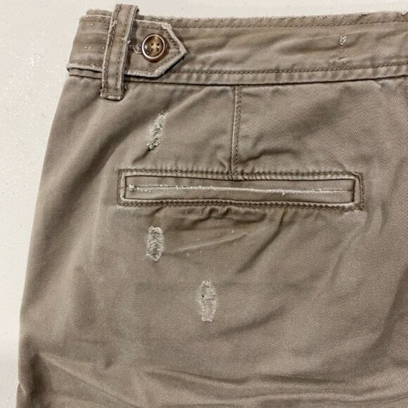 Old Navy Distressed Cotton Mini Skirt, Beige, Size 8 - Picture 7 of 12